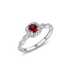 Cosmic Center Garnet Ring