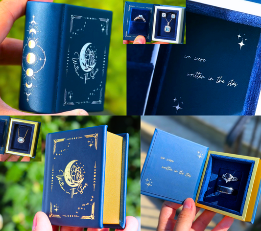 We were written in the stars book shaped ring box, book ring box, book jewelry box