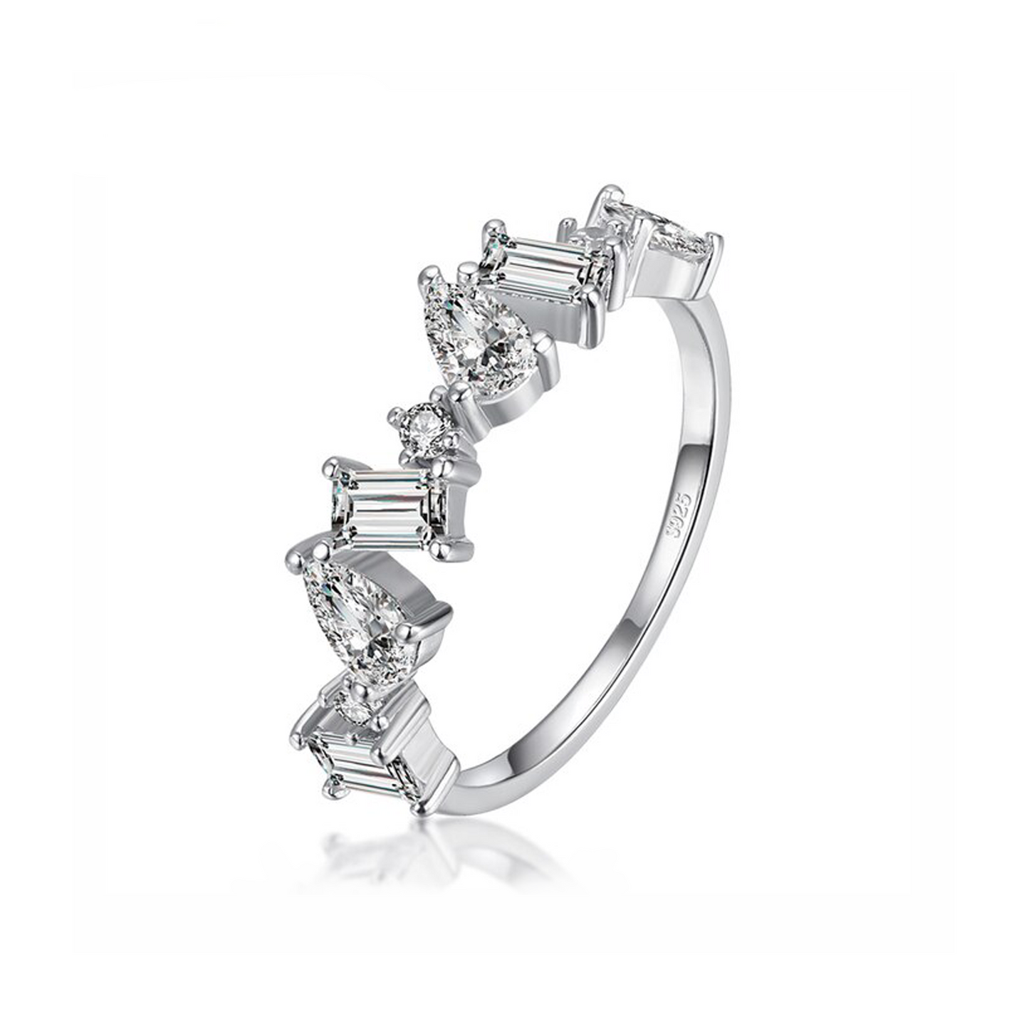 Stratosphere Crystal Stacking Ring Band