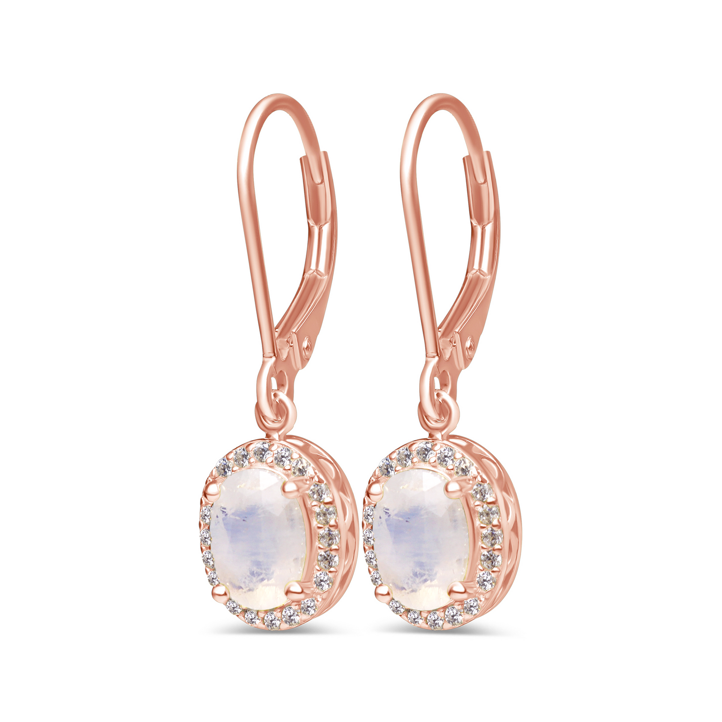 Celestial Body Moonstone Necklace and Earrings Set