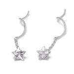 Shooting Star Crystal Threader Earrings