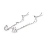 Shooting Star Crystal Threader Earrings