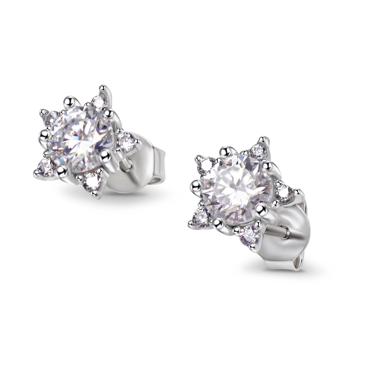 Stardust Moissanite Star Stud Earrings