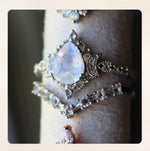 Goddess of the Moon Moonstone Ring Set