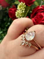 Lunar Princess Moonstone Ring Set