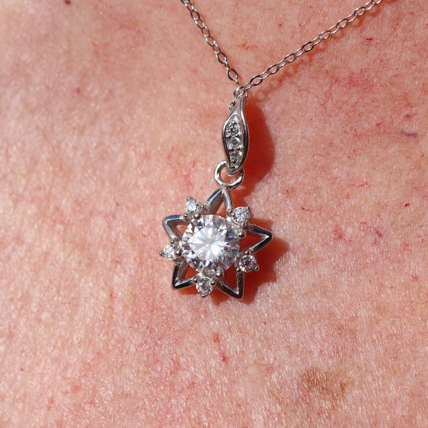 Stardust Moissanite Star Necklace