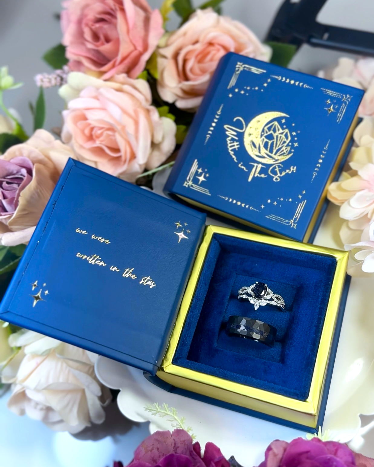 Written in the Stars Jewelry Book Ring Boxes