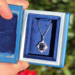 High Lady of Stars Blue Sandstone Earrings and Necklace Set