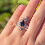 High Lady of Stars Empire Blue Sandstone Ring Set