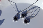 High Lady of Stars Blue Sandstone Earrings and Necklace Set