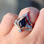 High Lady of Stars Empire Blue Sandstone Ring Set