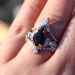 High Lady of Stars Empire Blue Sandstone Ring Set