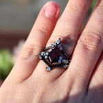 Blood Borne Empire Black Gold Garnet Ring Set