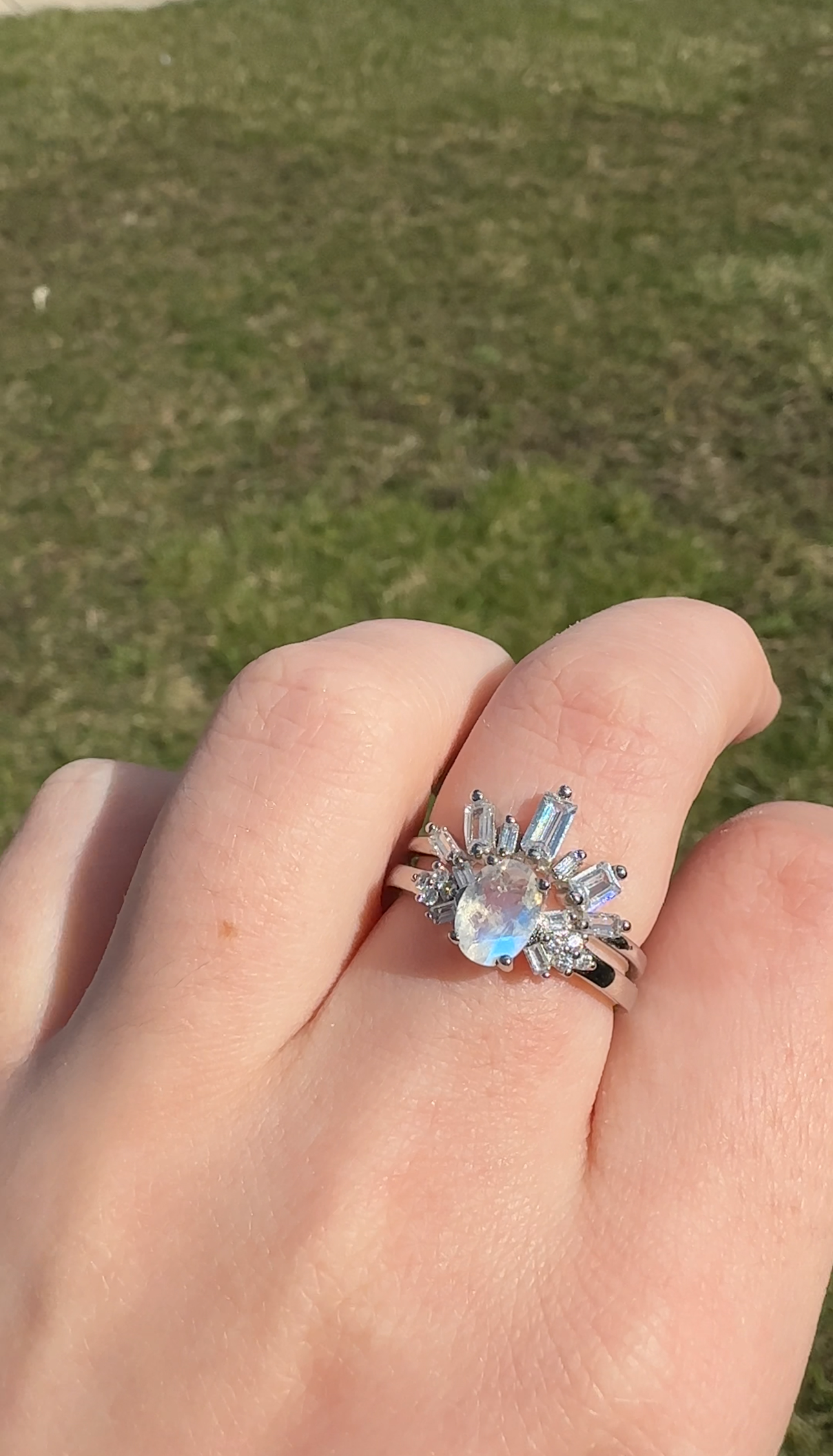 Arctic Frost Moonstone Ring