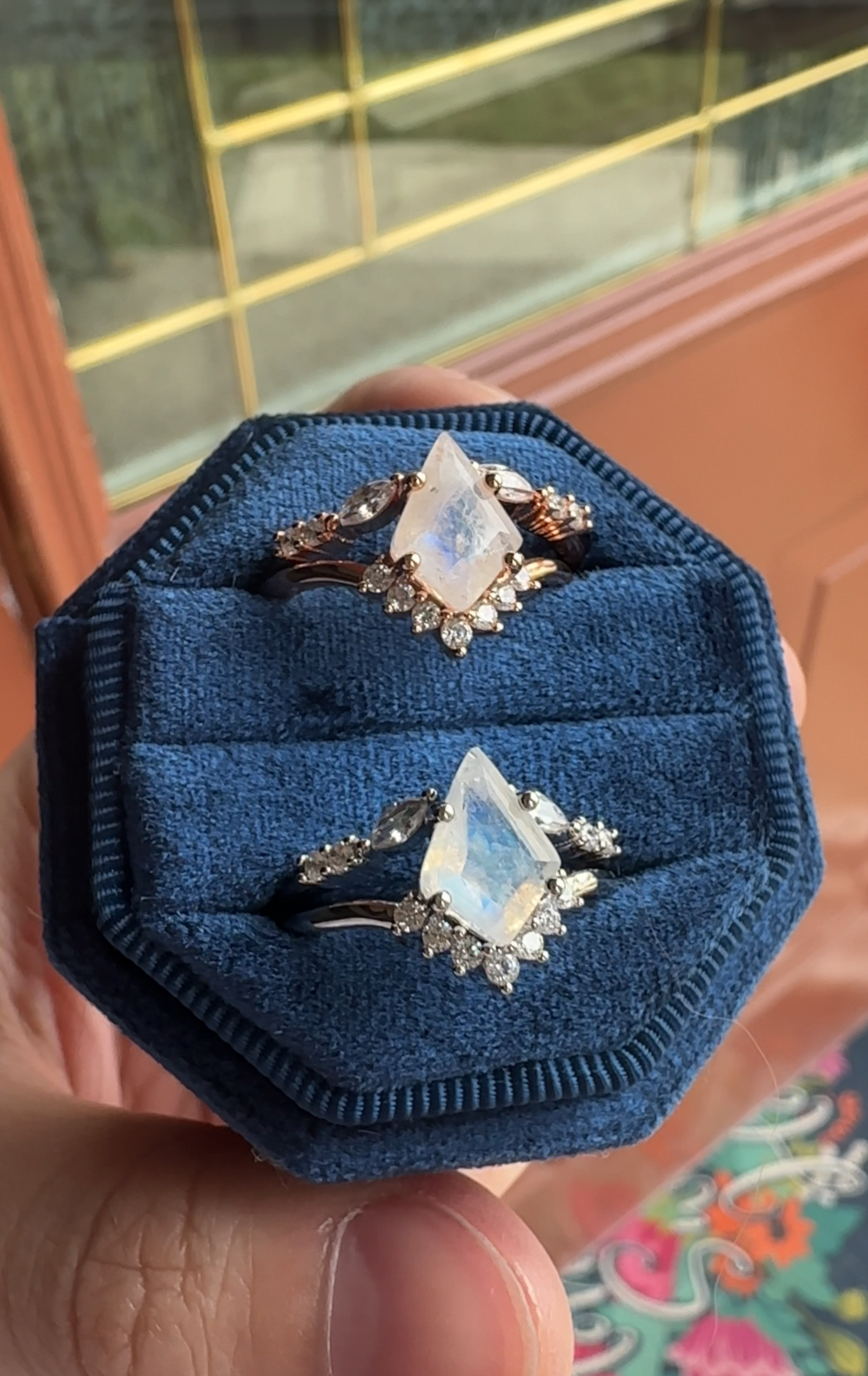 Everest Moonstone Ring Set