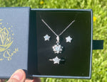 Stardust Moissanite Star Ring, Necklace, and Earrings Set