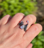 Dragon Heart Adjustable Amethyst Ring