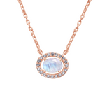 Celestial Body Moonstone Necklace and Earrings Set