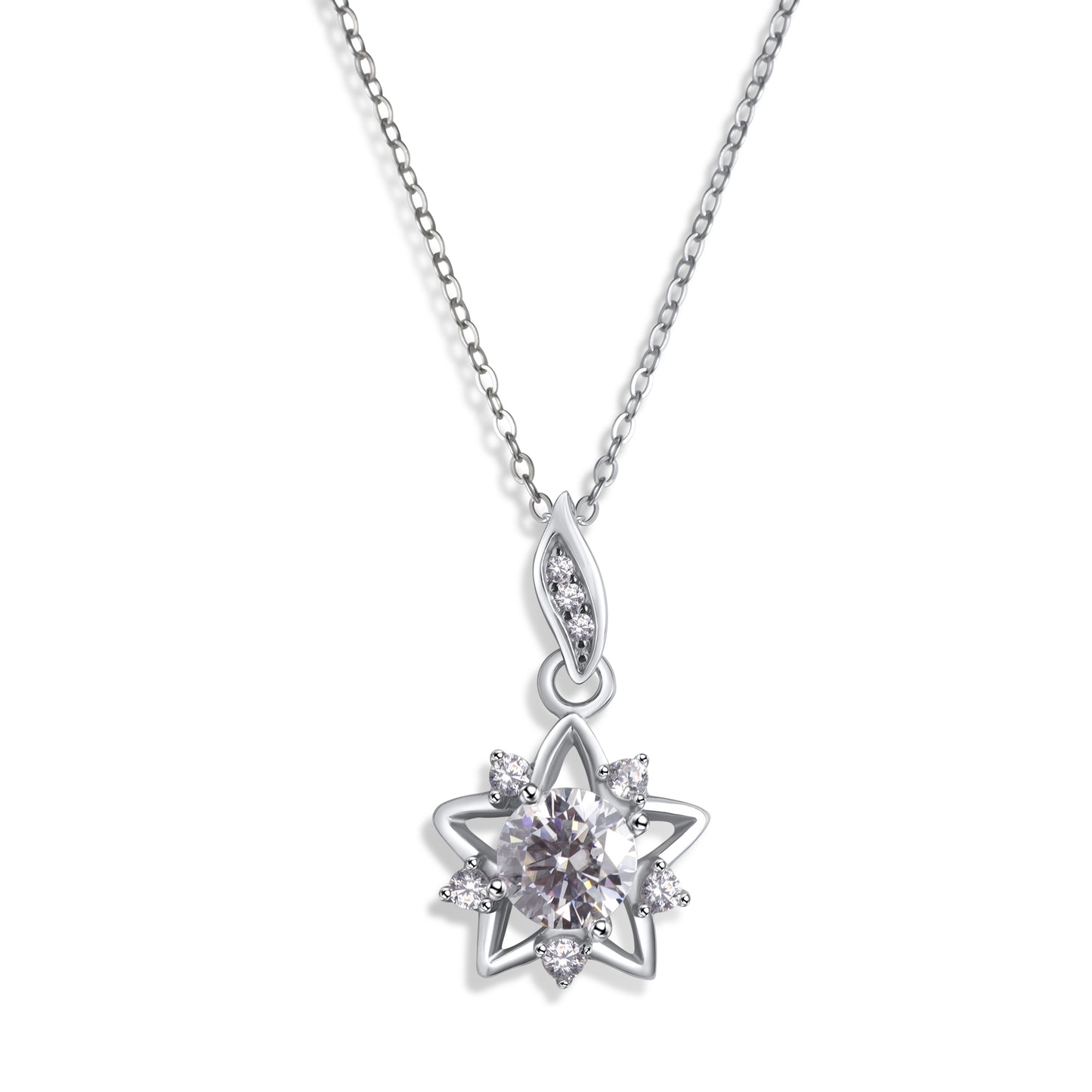 Stardust Moissanite Star Necklace