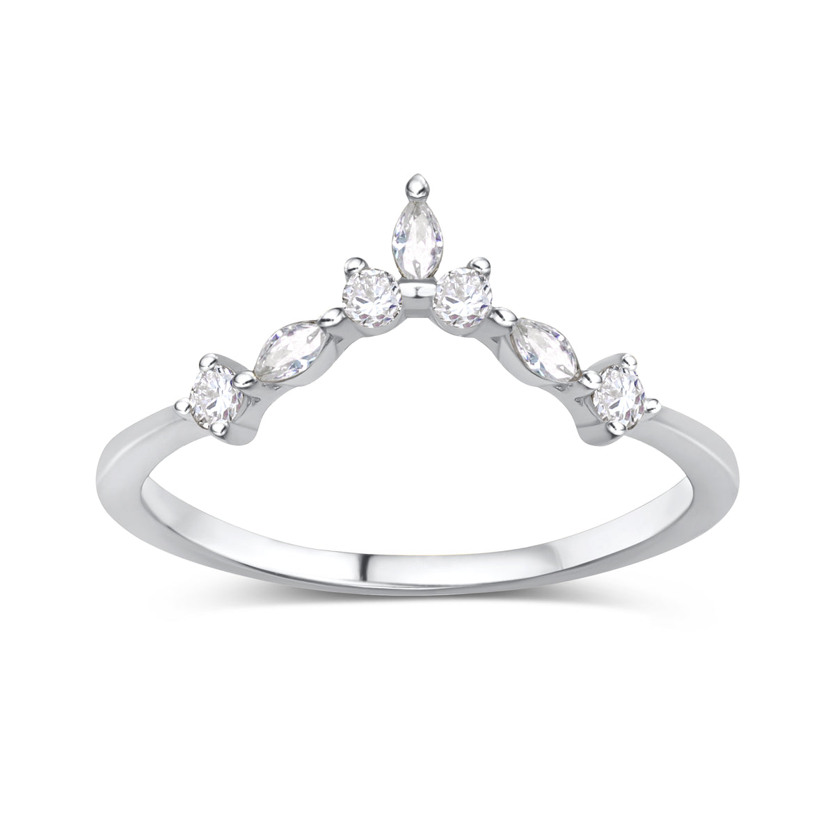 Crown of Stars Crystal Stacking Ring Band – Written in the Stars