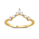 Crown of Stars Crystal Stacking Ring Band