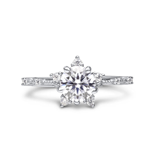 Stardust Moissanite Star Ring