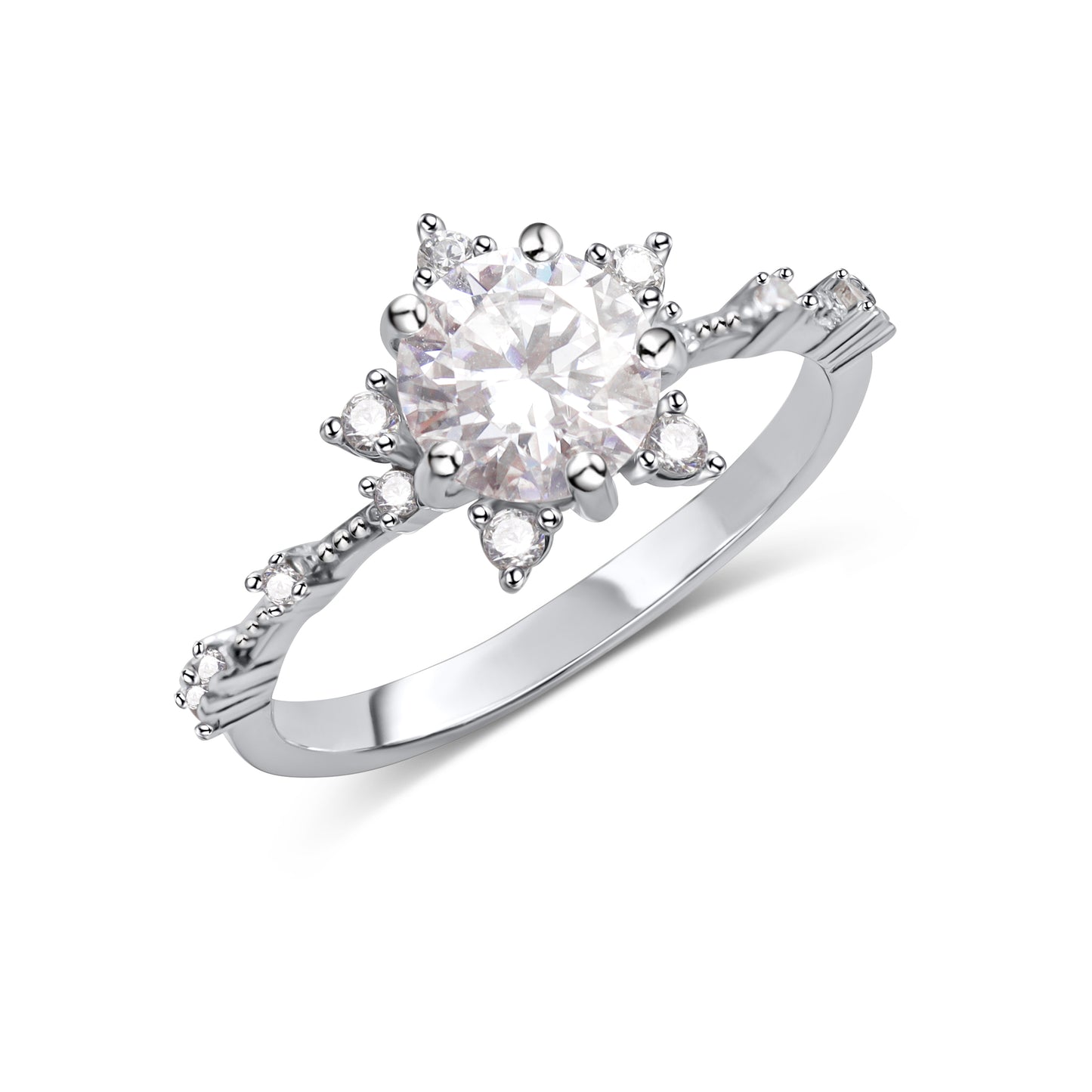 Stardust Moissanite Star Ring