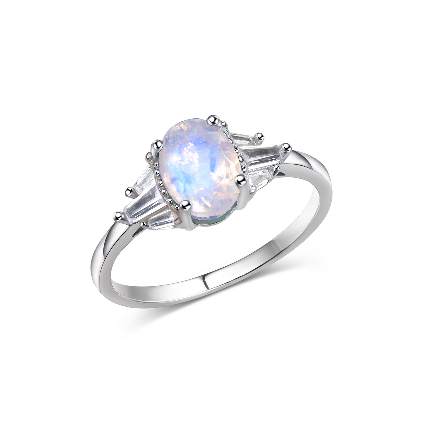 Winter Nights Moonstone Crystal Ring