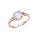 Winter Nights Moonstone Crystal Ring