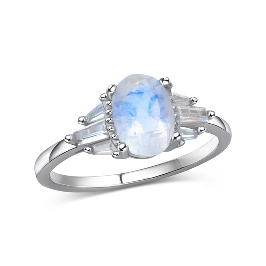 Winter Nights Moonstone Crystal Ring