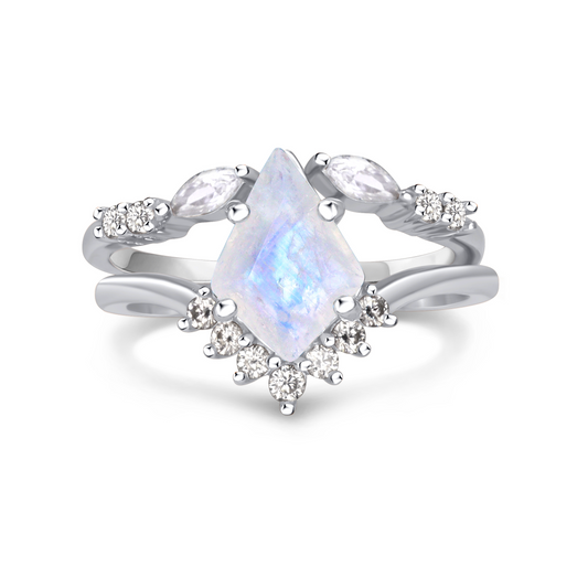 Everest Moonstone Ring Set