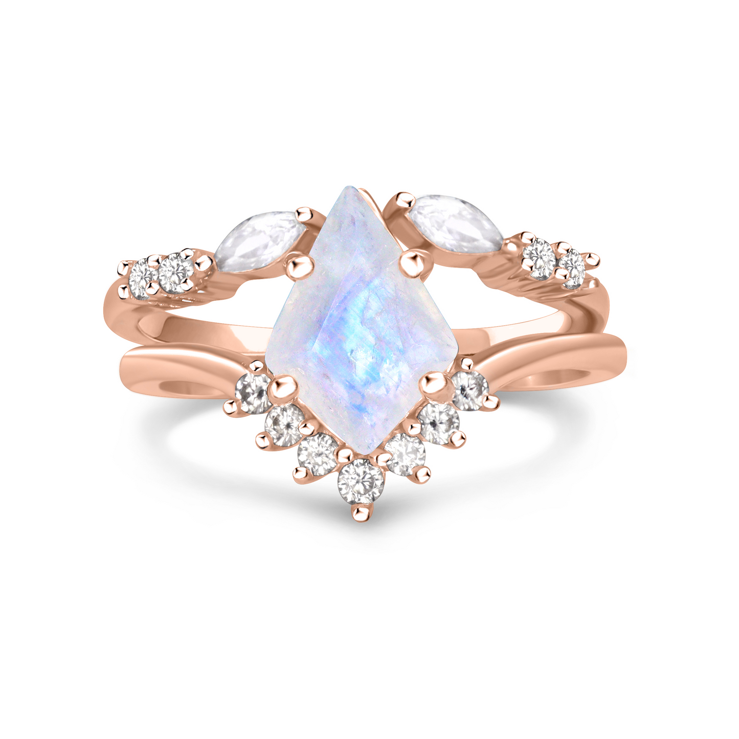 Everest Moonstone Ring Set