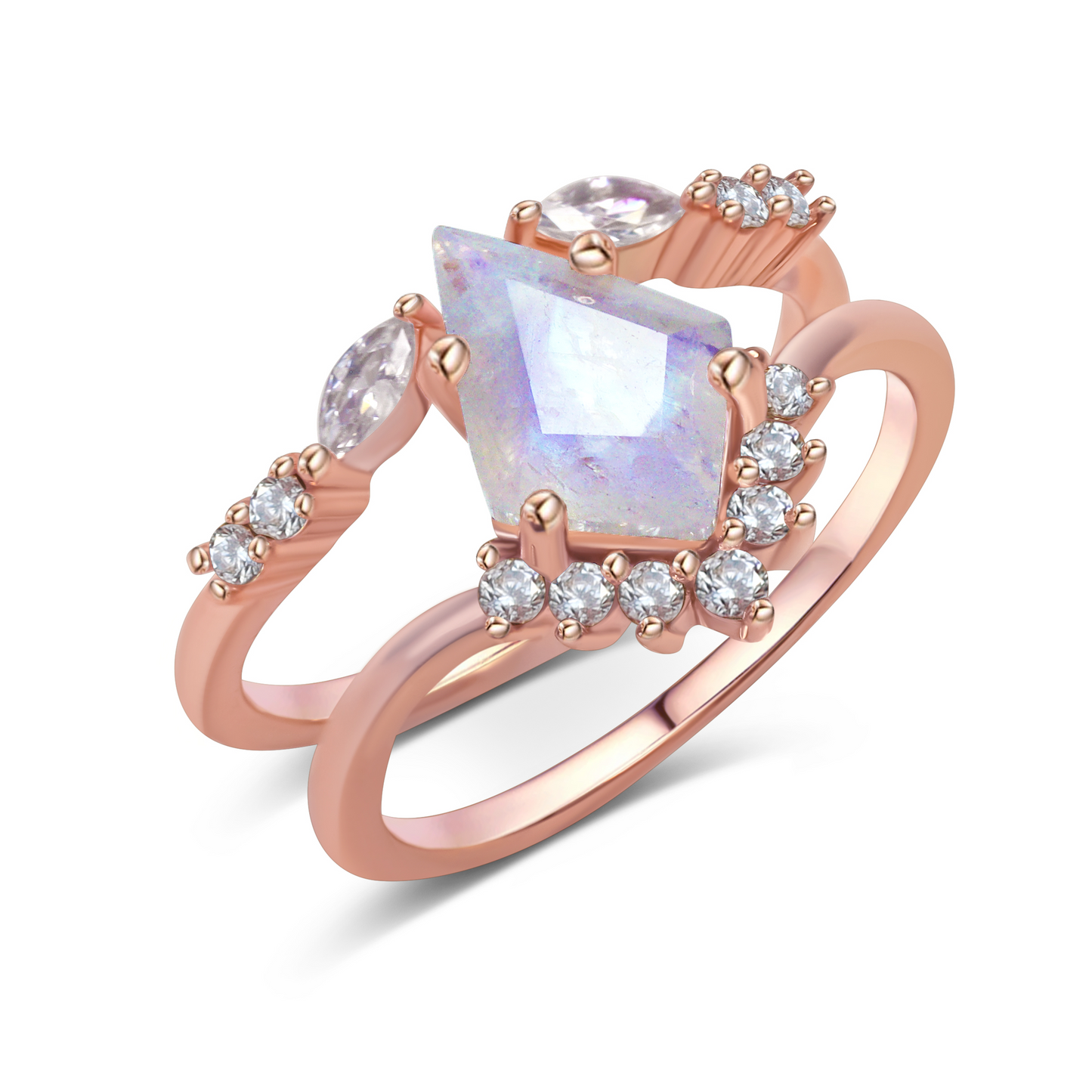 Everest Moonstone Ring Set