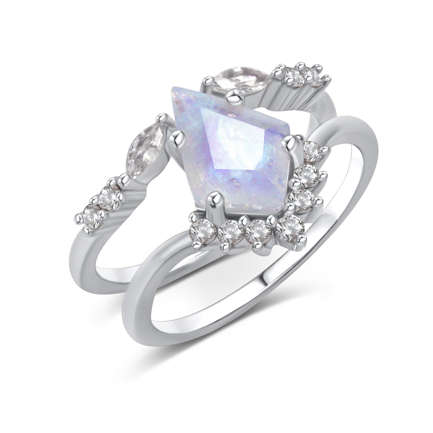 Everest Moonstone Ring Set