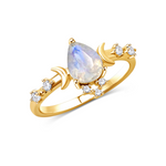 Lunar Phases Moonstone Ring