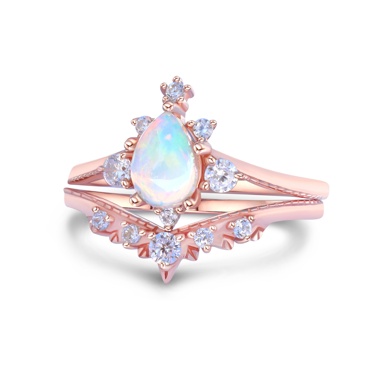 Mystic Dawn Opal Ring Set