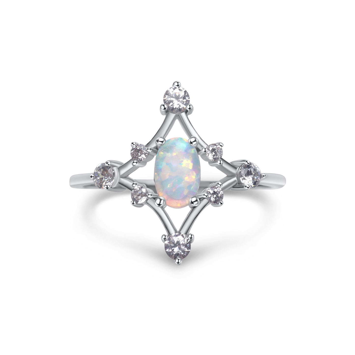 Satellite Simulated Opal Ring