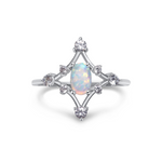 Satellite Simulated Opal Ring