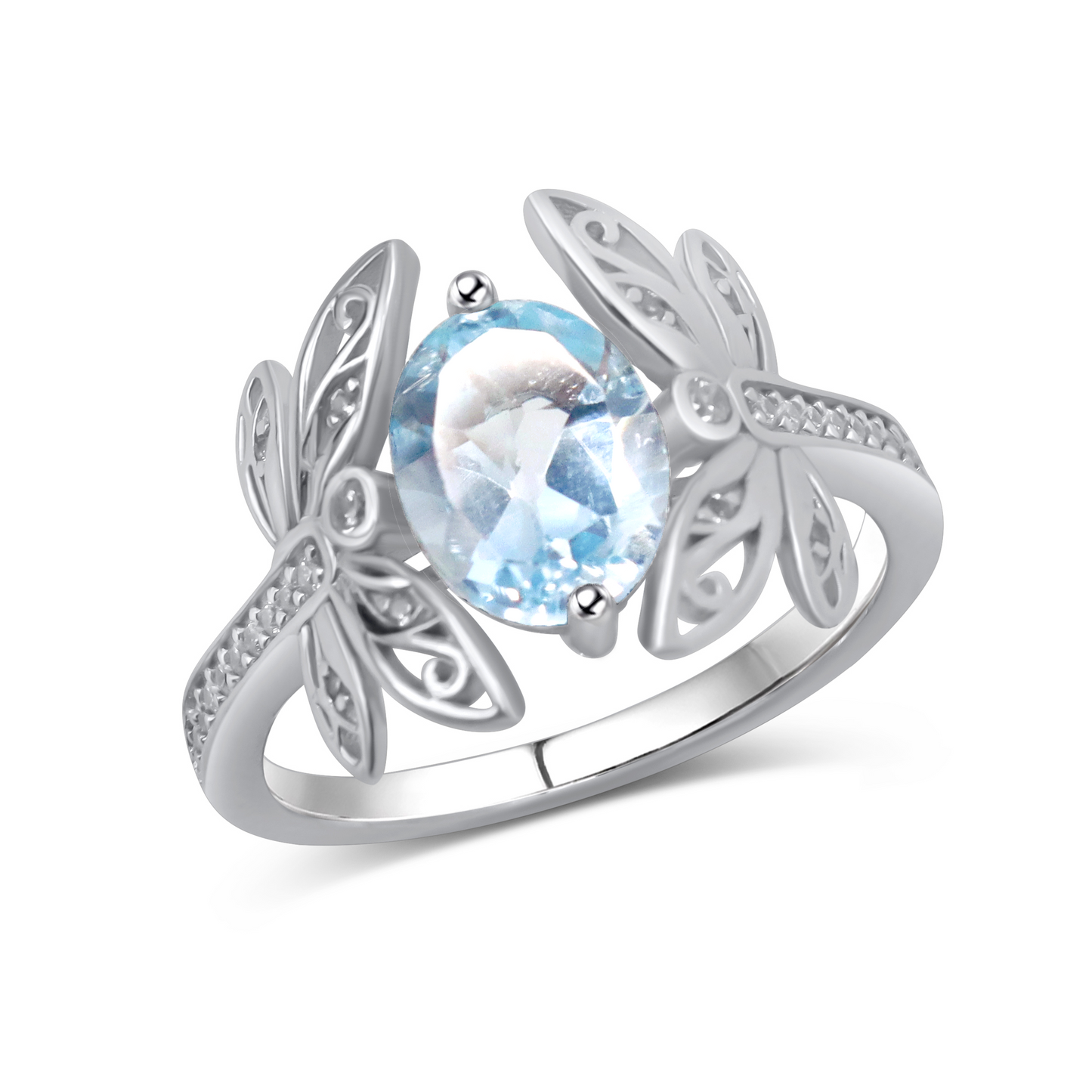 Navi Sky Blue Topaz Fairy Ring