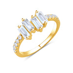 Diamond Bridge Crystal Stacking Ring Band