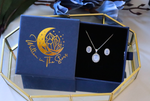 Sunflower Rainbow Moonstone Necklace and Earrings Set