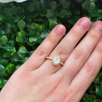 Golden Teardrop Gold Moonstone Ring