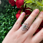 Lifeform, Crown of Stars, and Interstellar Black Rutilated Quartz Ring Set