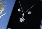 Stardust Moissanite Star Necklace and Earrings Set