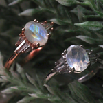 Winter Nights Moonstone Crystal Ring