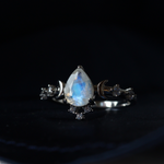 Lunar Phases Moonstone Ring