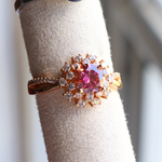 Solaris Red Moissanite Ring