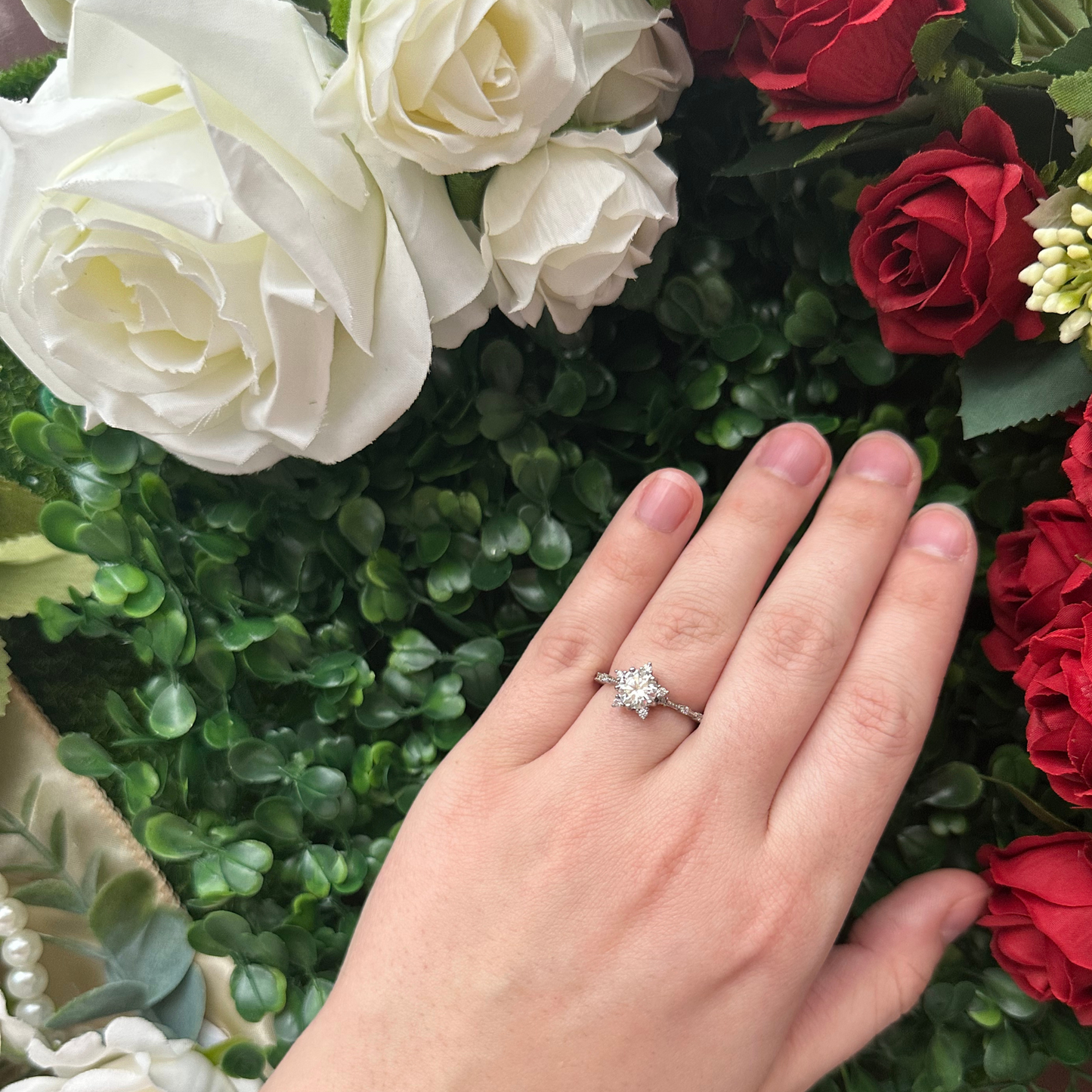 Stardust Moissanite Star Ring