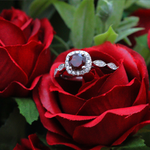 Cosmic Center Garnet Ring