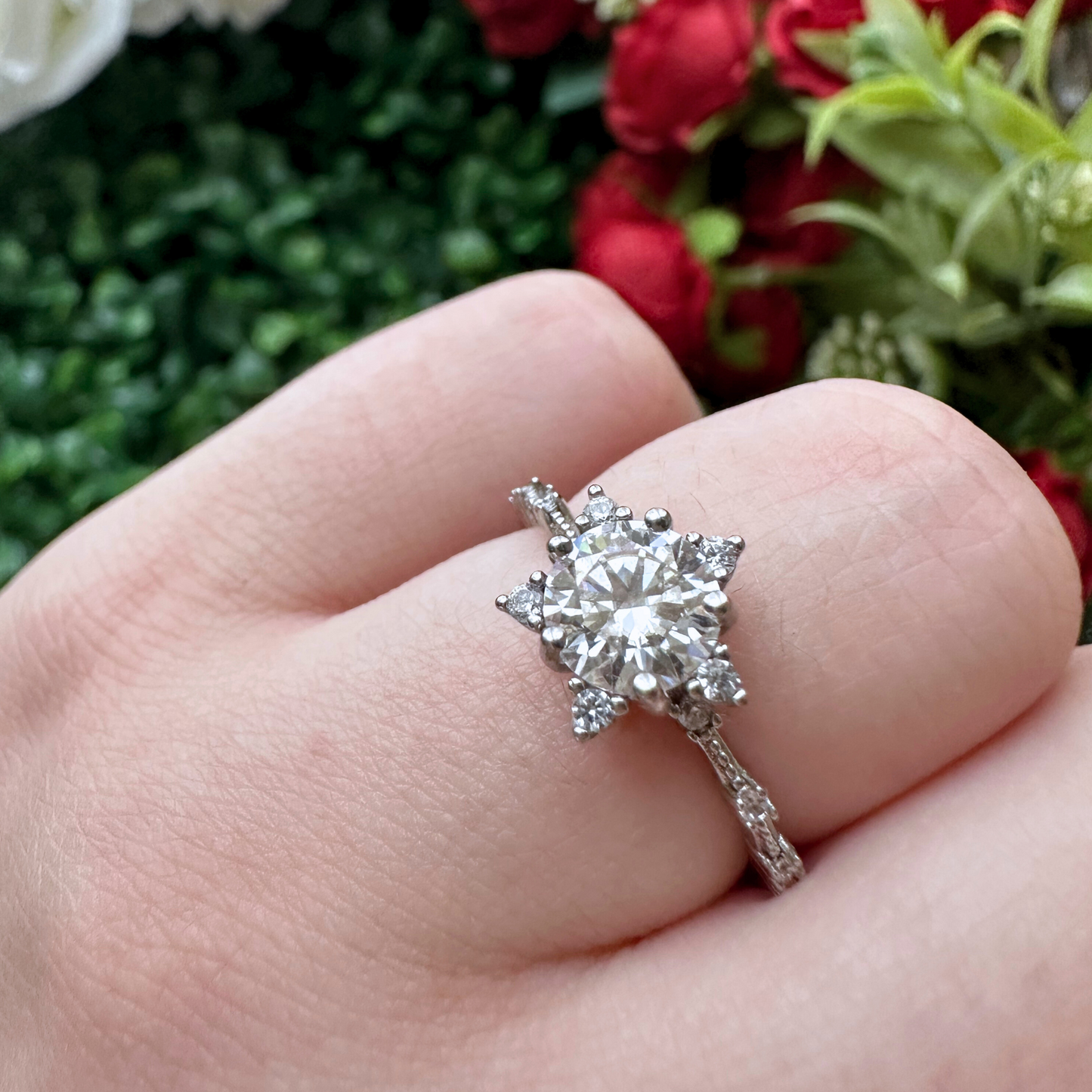 Stardust Moissanite Star Ring